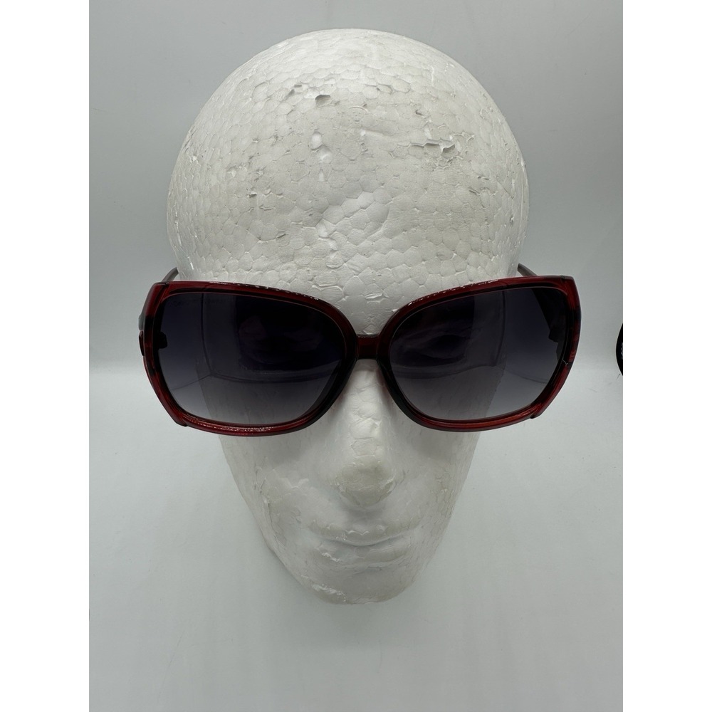 D&G Red Oversized Sunglasses Womens Gradient Lens UV400 CE DG36 Logo Shades